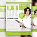 Border Clean Bold Health Care Flyer and Facebook Cover Templates