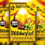 Border Sparkly Oktoberfest Flyer Template