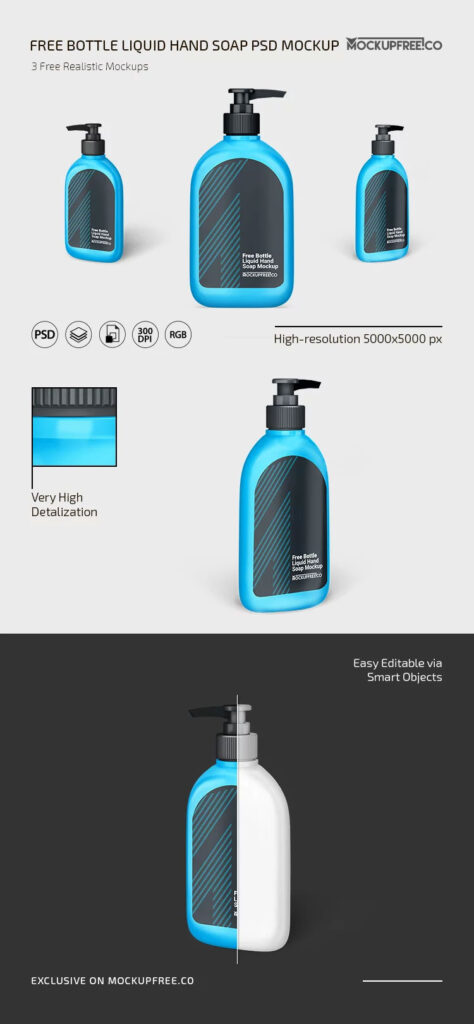 Bottle Liquid Hand Soap Mockup