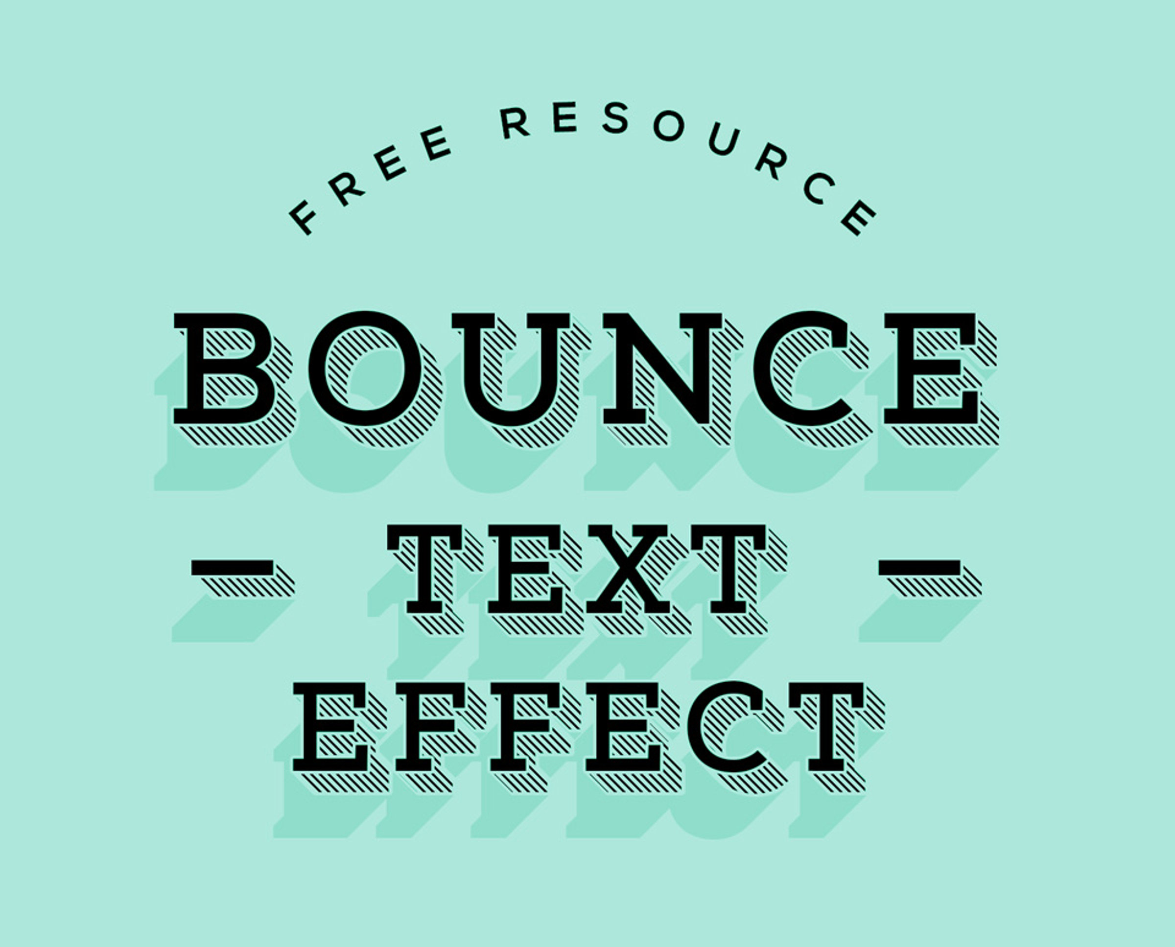 Bounce Text Effect FREE PSD