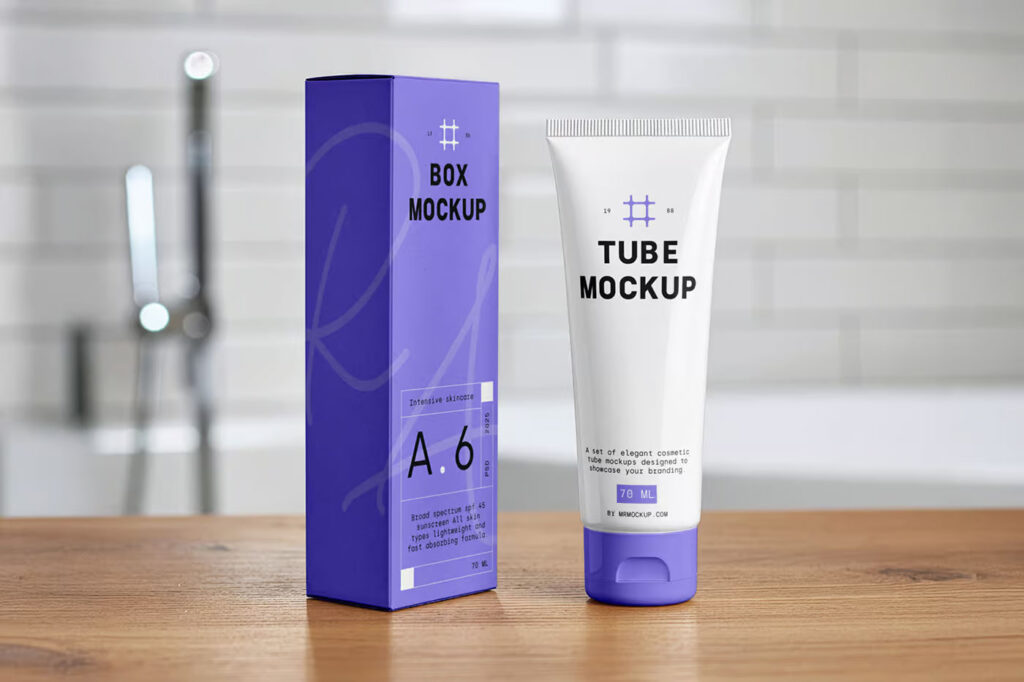 Box Cosmetic Tube Mockup