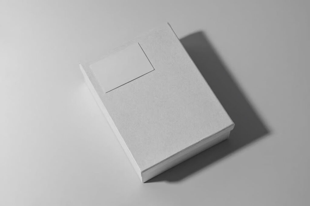 Box with Business Card Mockup
