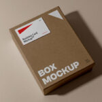 Box with Business Card Mockup
