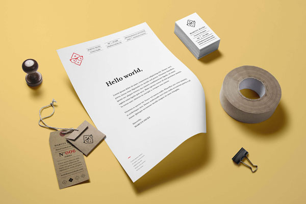 Branding Identity Mockup with a Minimal and Simple Look