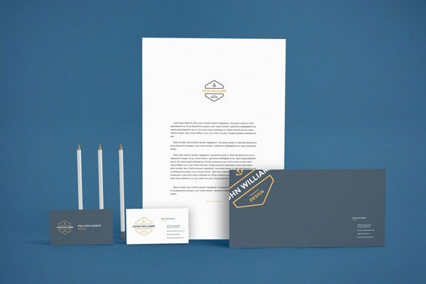 Branding Mockup Featuring Set of Stationery Items