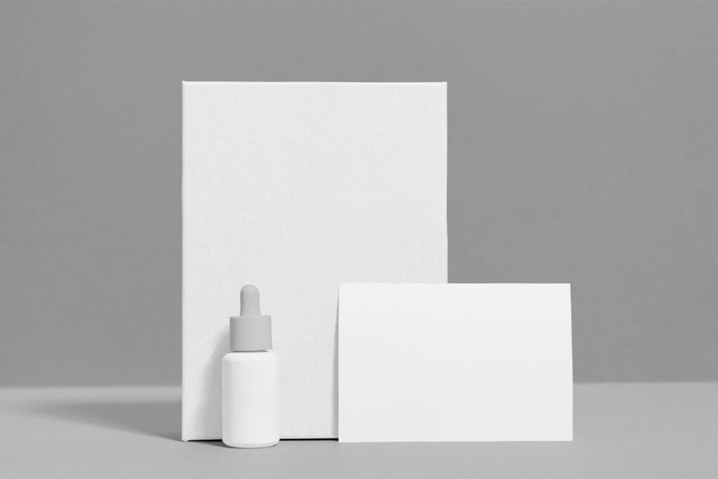 Branding Mockup Standing in Front View Featuring a Dispensing Bottle