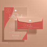 Branding Standard Size Letterhead and Envelope Mockup