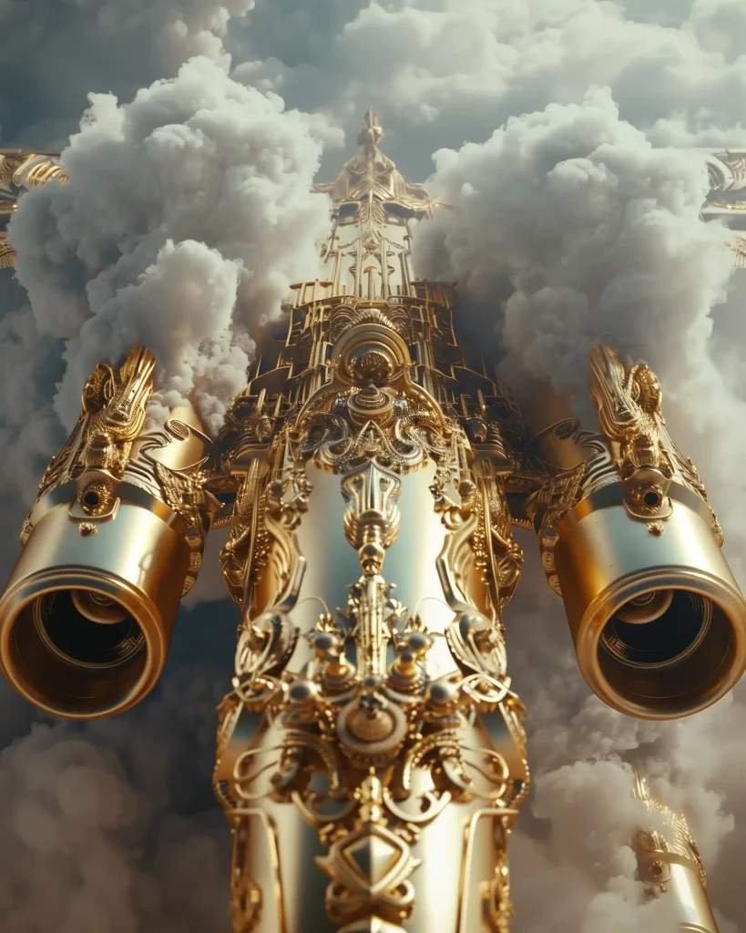Brass Gaja-Vimana Realism