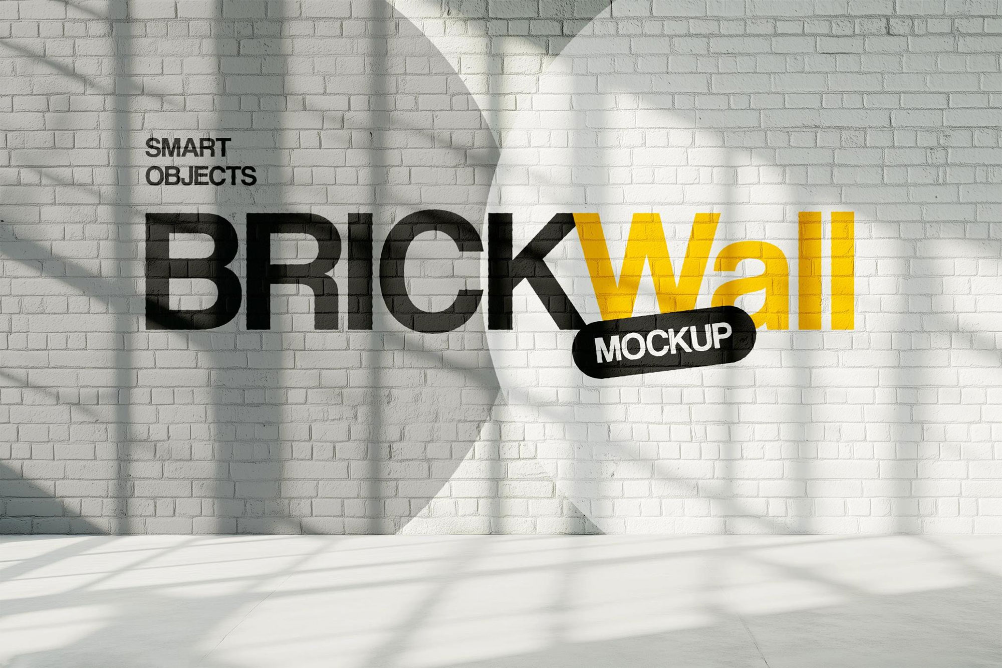 Free Brick Wall Mockup PSD Template