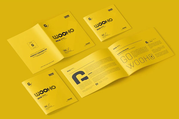 Brochures Mockup in Perspective View