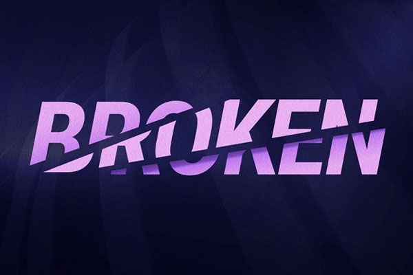 Broken Letters Text Effect