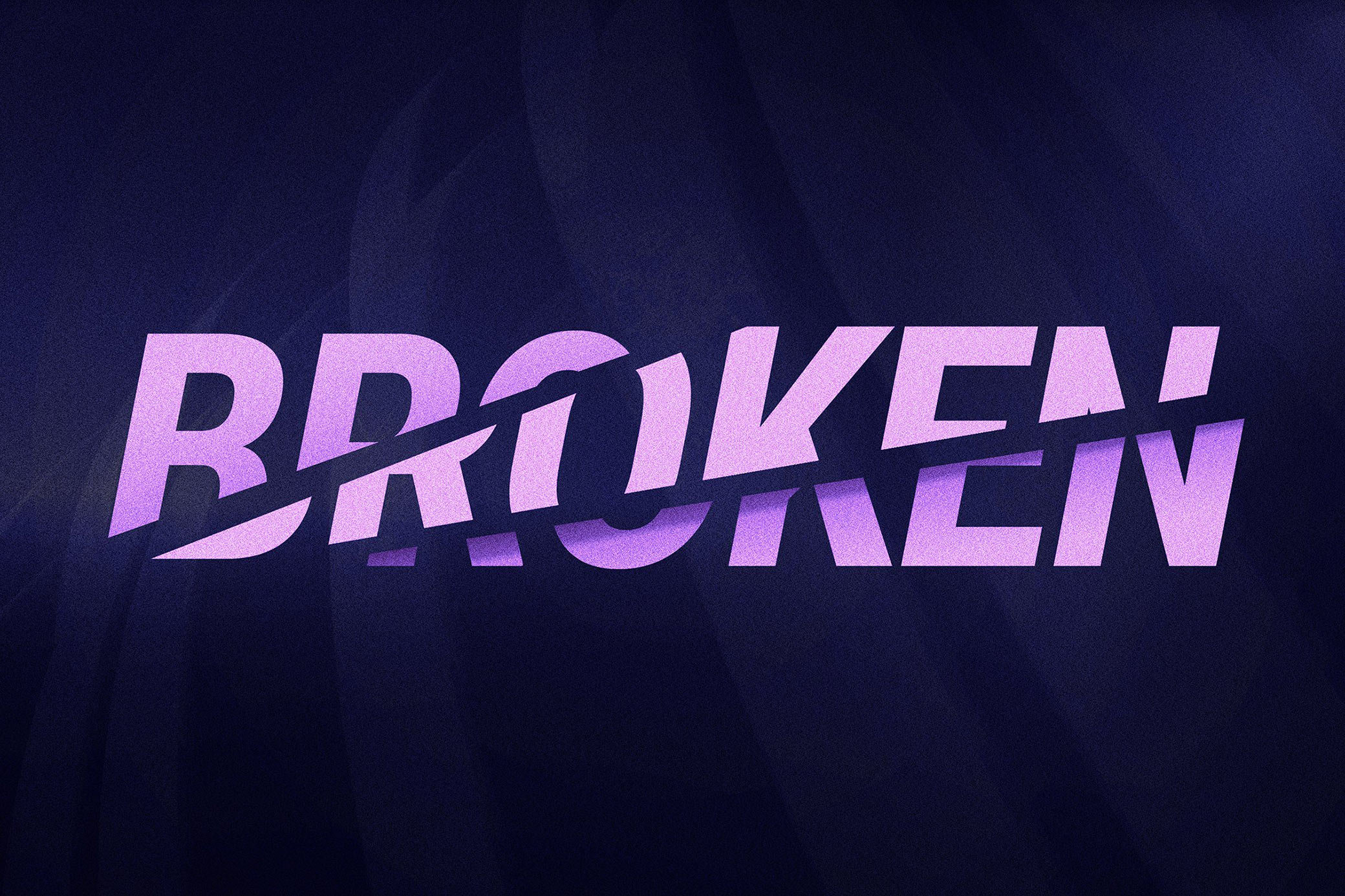 Broken Letters Text Effect FREE PSD