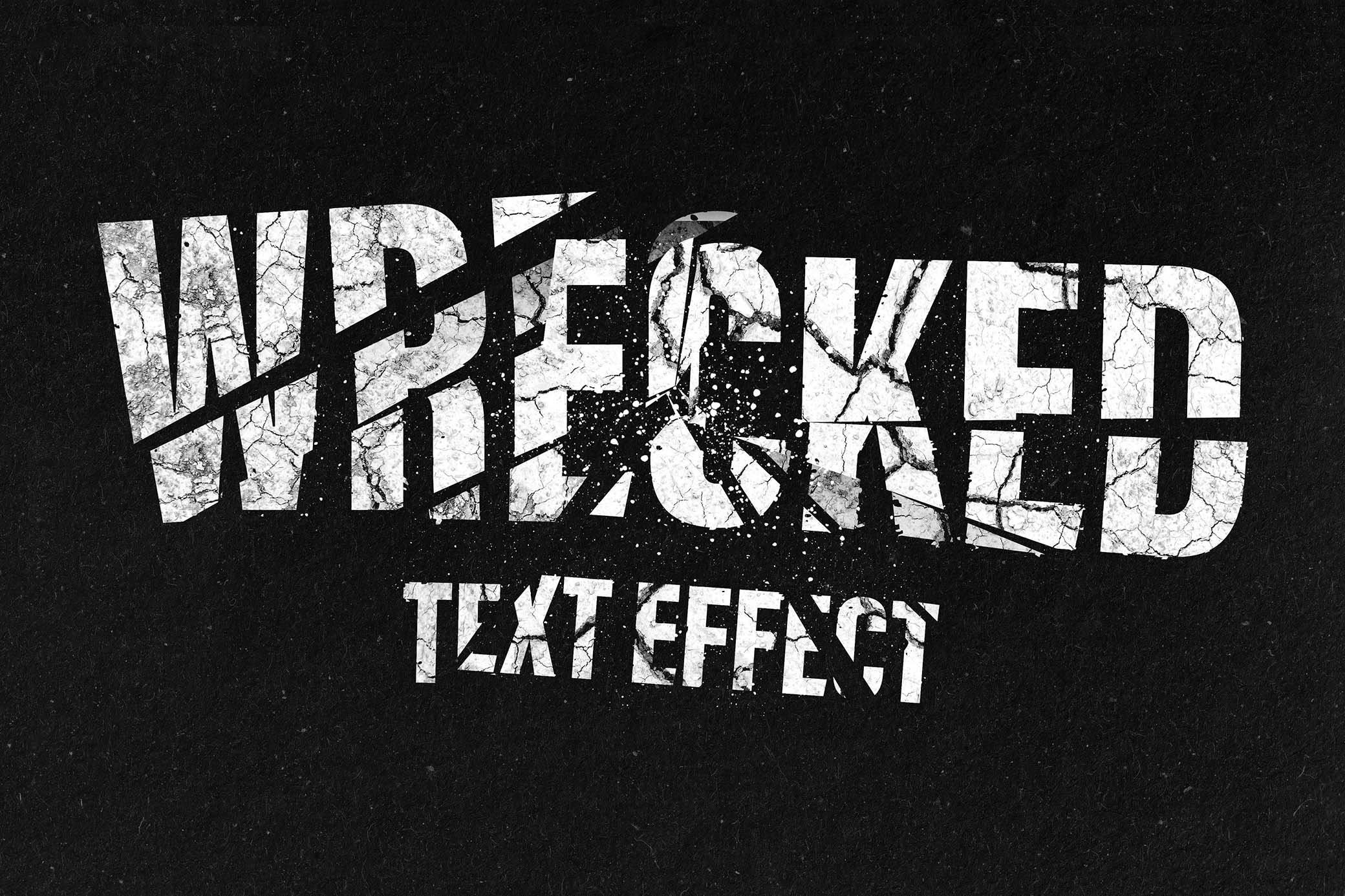 Broken Text Effect FREE PSD