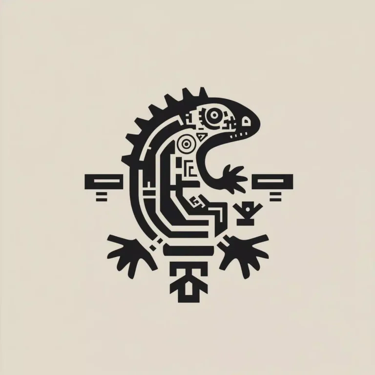 Brutalist Gila Monster Logo