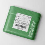 Bubble Mailing Bag Mockup in Top Sight