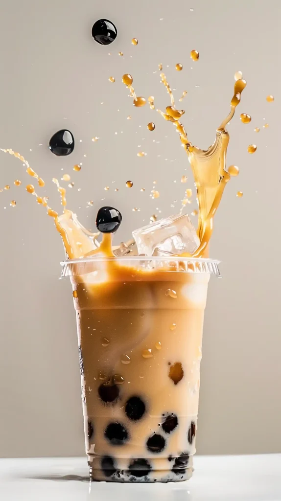 Bubble Tea Splash Glass
