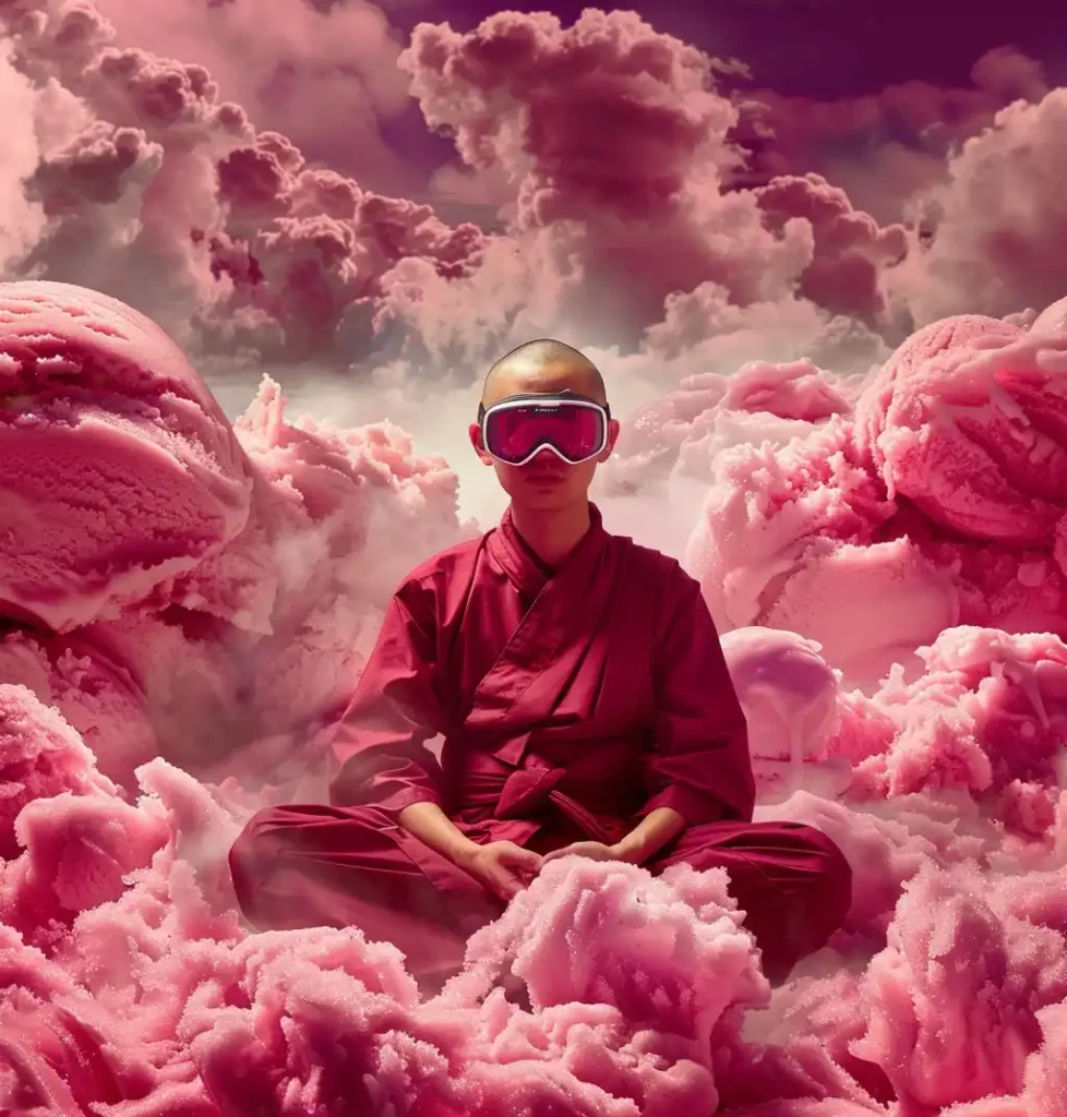 Burgundy Ice Cream Monk