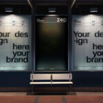 Bus Station Lightbox Banner Mockup