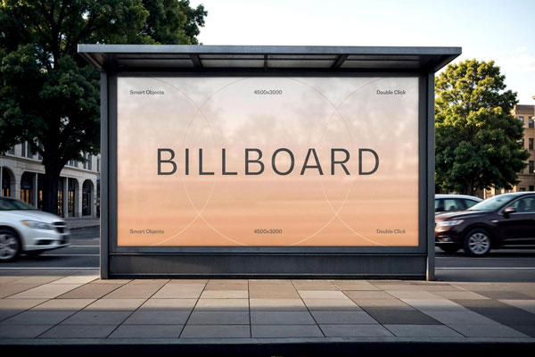 Bus Stop Banner Mockup