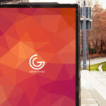Bus Stop Billboard Mockup in Urban Setting