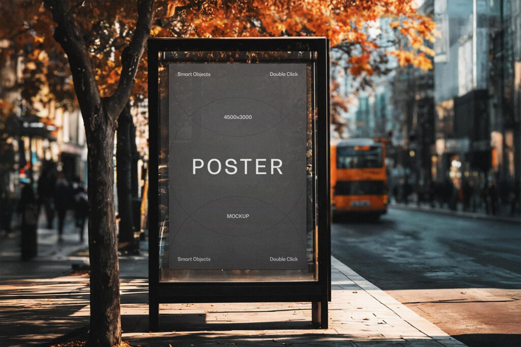 Bus Stop Poster Mockup