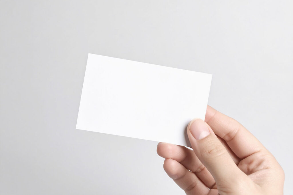 Business Card Holding by Hand Mockup