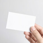 Business Card Holding by Hand Mockup