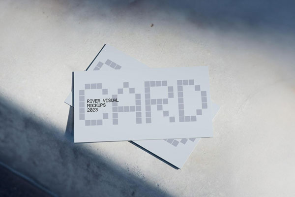 Business Card Mockup Side Road Backdrop