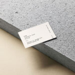 Business Card on a Concrete Block Mockup