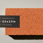 Business Card on The Edge of a Sponge Brick Mockup