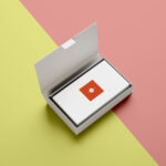 Business Cards Mockup of an Open Business Card Holder