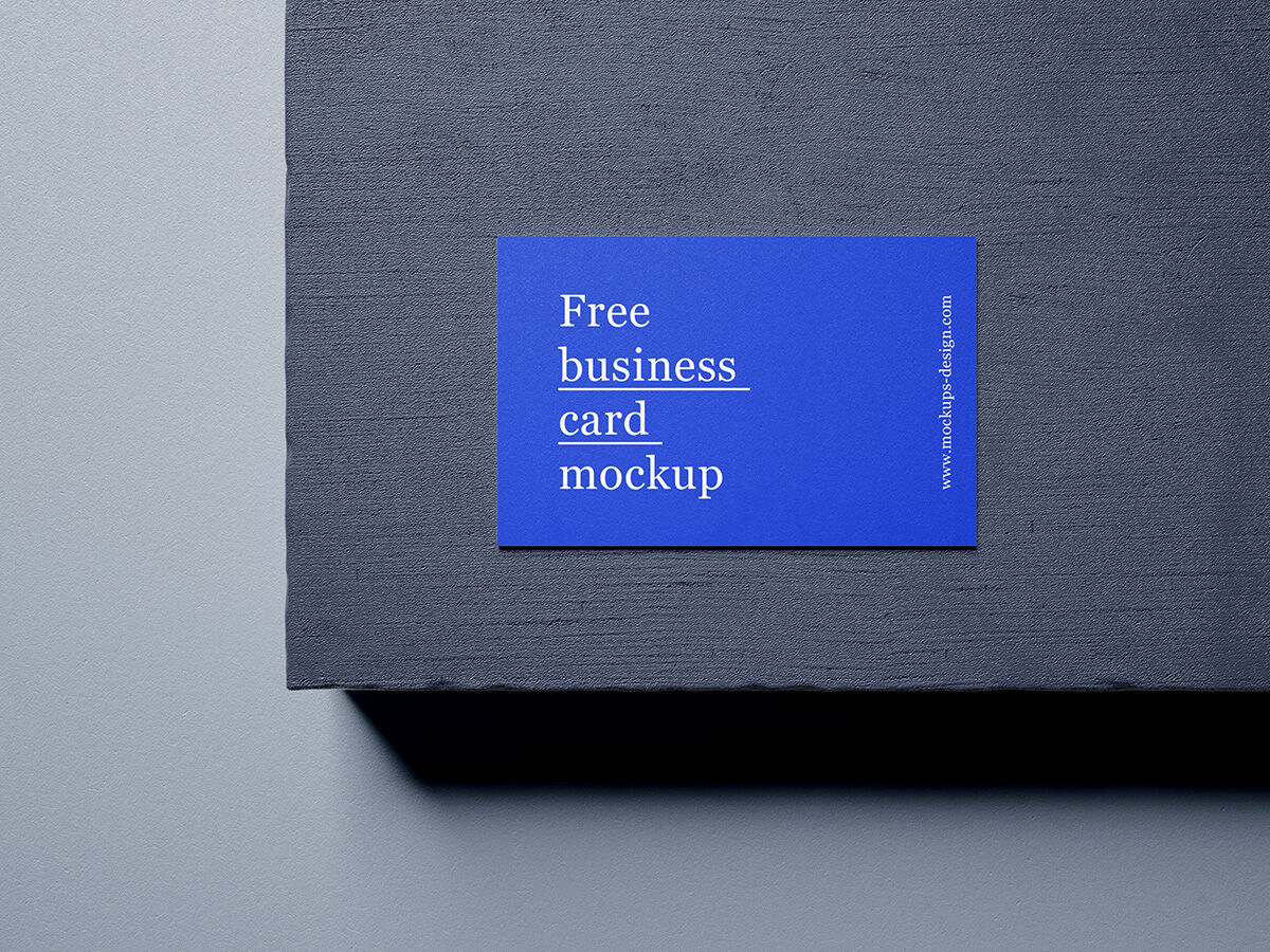 Business Cards Mockup with darkblue background FREE PSD