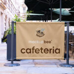 Cafe Fence Banner Mockup