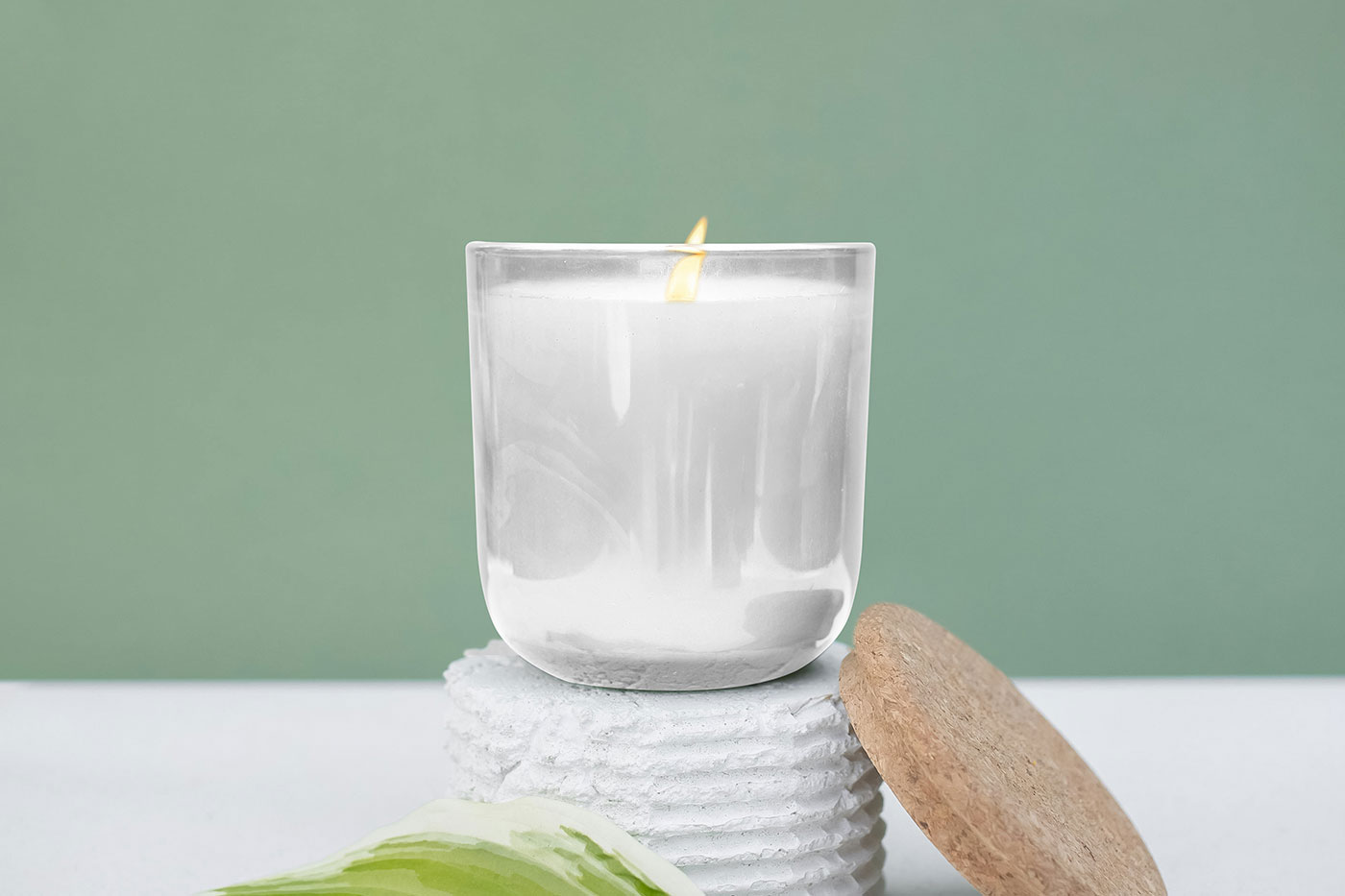 Free Candle on Stand Mockup PSD Template