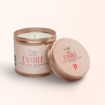 Candle Tin Jar with a Leaning Lid Mockup
