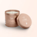 Candle Tin Jar with a Leaning Lid Mockup