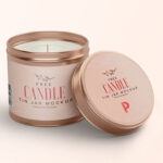 Candle Tin Jar with a Leaning Lid Mockup