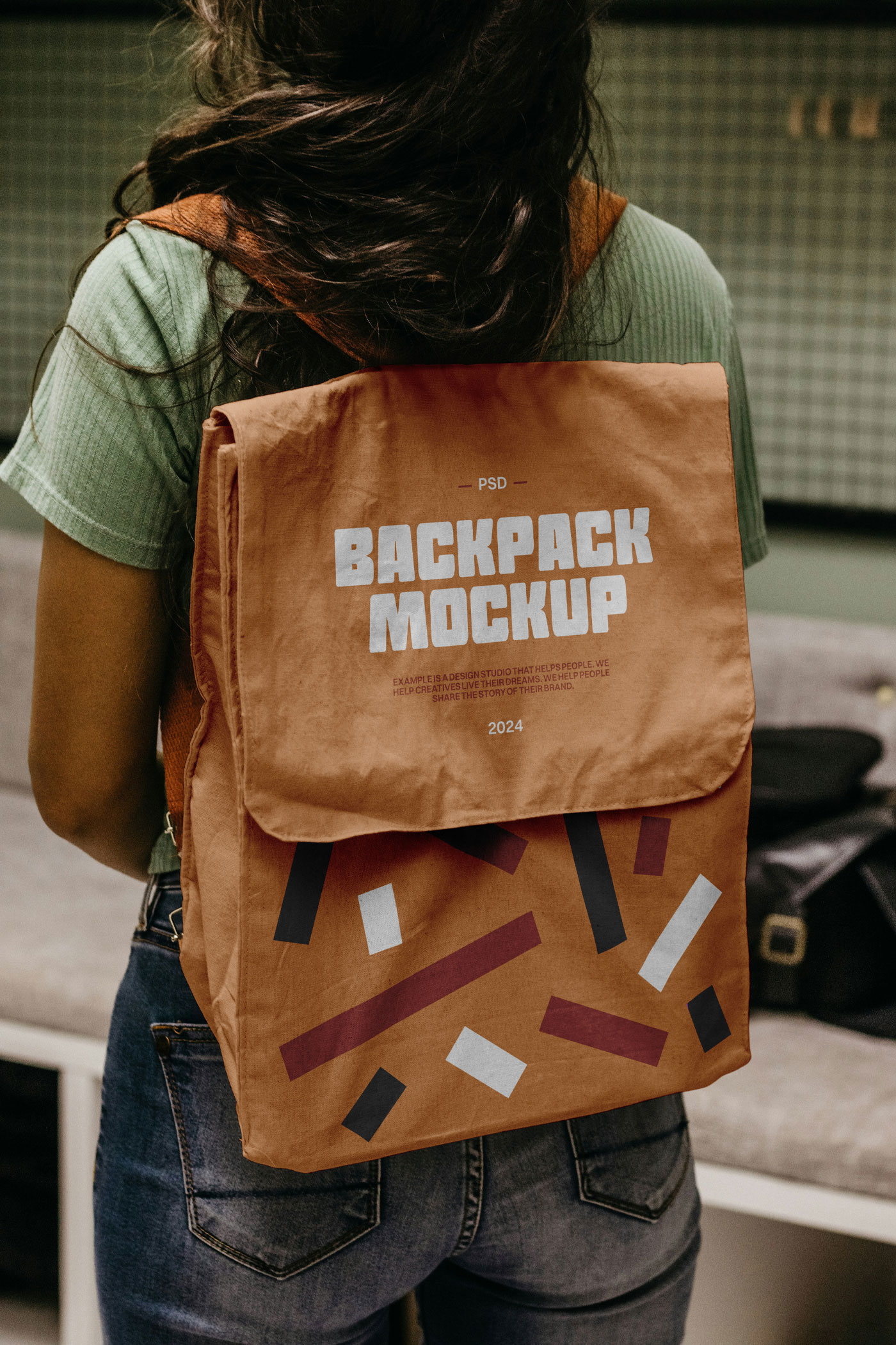 Free Canvas Backpack Mockup PSD Template