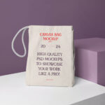 Canvas Bag on Boxes Mockup