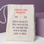 Canvas Bag on Boxes Mockup