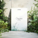 Canvas Mockup in Outdoor Garden