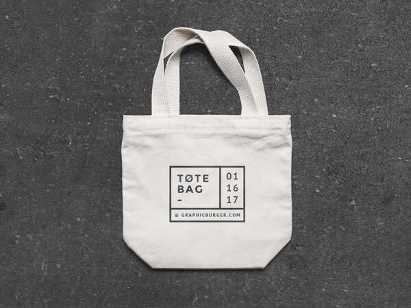 Overhead View of Canvas Tote Bag Mockup