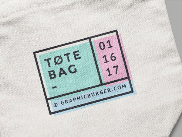 Overhead View of Canvas Tote Bag Mockup