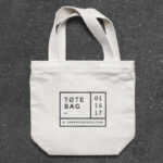 Overhead View of Canvas Tote Bag Mockup
