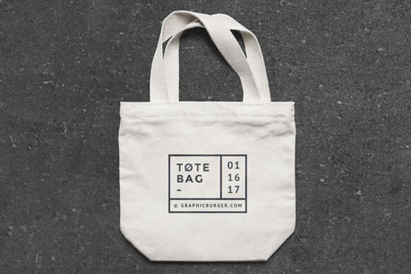 Overhead View of Canvas Tote Bag Mockup