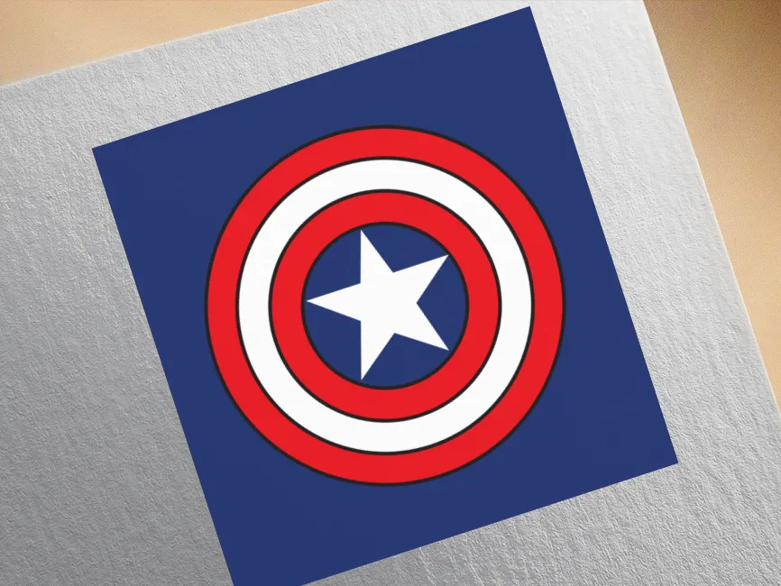 Captain America Shield Blue Logo