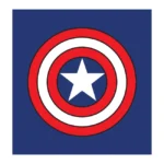 Captain America Shield Blue Logo
