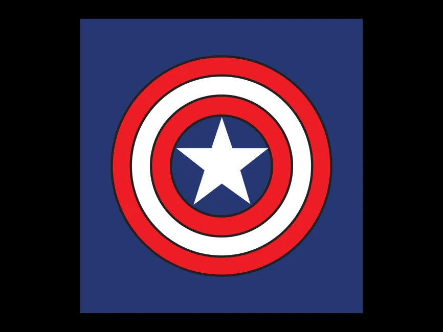 Captain America Shield Blue Logo