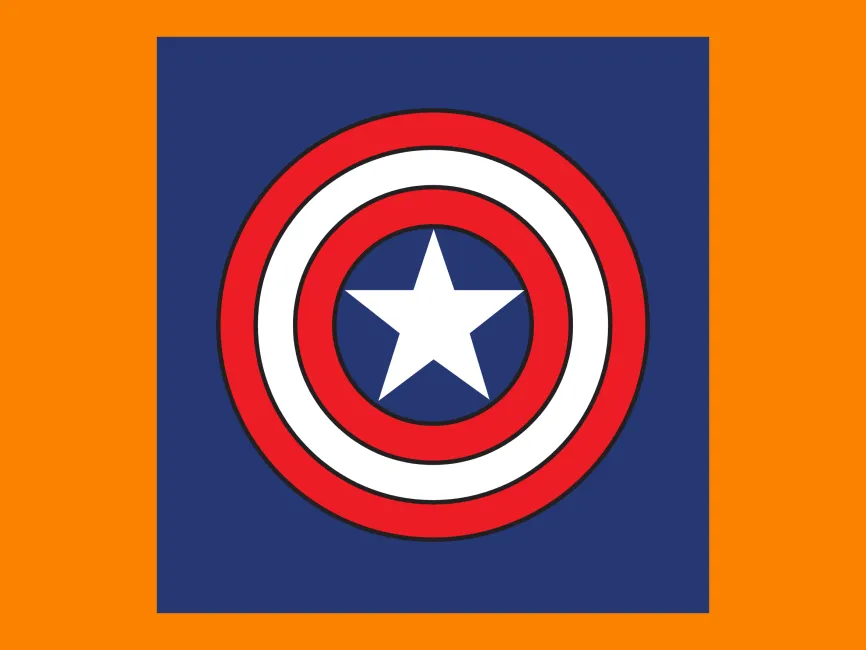 Captain America Shield Blue Logo