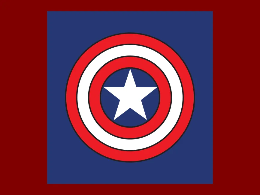 Captain America Shield Blue Logo